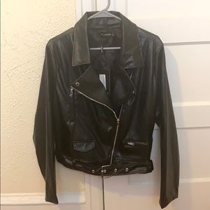 Faux Leather Biker Jacket